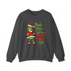 Rock - Paper - Scissors - Throat Punch- Dr. Seuss Grinch Christmas Sweatshirt