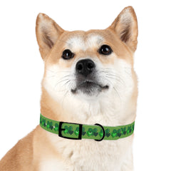 Copy of Dog Collar - Green Leprechaun Hats and Green Hearts Design