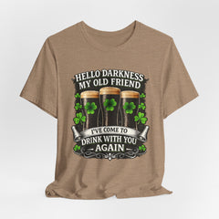 St. Patrick’s Pub Tee – “Hello Darkness My Old Friend, I’ve Come to Drink With You Again”