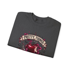 Crewneck Sweatshirt — “Pretty Things Can Be Poison” Gothic Apple Graphic