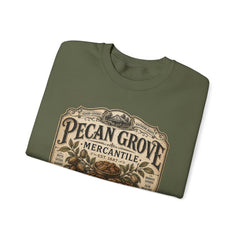 Pecan Grove Mercantile Vintage Logo Sweatshirt - Southern Heritage