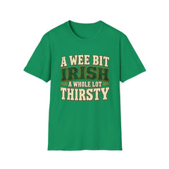"A Wee Bit Irish, A Whole Lot Thirsty" Vintage Pub Tee St. Patrick’s Day