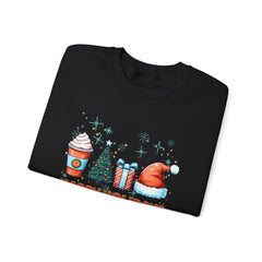 Christmas Coffee Santa Hat Sweatshirt