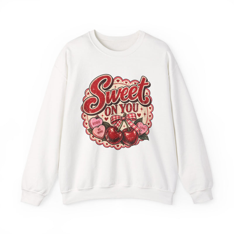 Sweet on You Sweatshirt – Retro Cherry Chocolate Valentine Crewneck