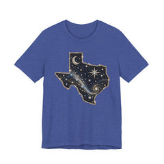 Texas Night Sky Tee — Celestial Moon & Stars State Graphic T-Shirt
