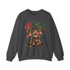 Oh Deer Christmas Sweatshirt — Cute Reindeer Holiday Crewneck