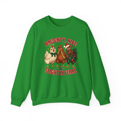"Naughty, Nice & Slightly Feral" Holiday Christmas Crewneck Sweatshirt