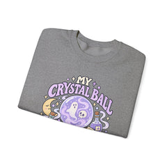 Doomed Crystal Ball Crewneck Sweatshirt — Cute Pastel Gothic Fortune-Telling Graphic