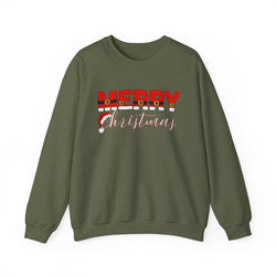 Christmas Crewneck Sweatshirt - Santa's Belt and Hat Design