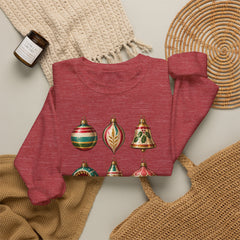 Crewneck Sweatshirt — Vintage Christmas Ornaments Holiday Pullover