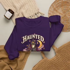 Haunted But Homey Sweatshirt — Cozy Halloween Haunted House Crewneck