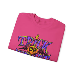Halloween 'Trick or Treat' Crewneck Sweatshirt — Retro Candy Graphic