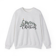 "Merry Christmas" Crewneck, Unisex Sweater, Winter Fashion, Festive Apparel, Holiday Gift, Christmas tree