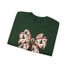 Christmas Bow Crewneck Sweatshirt — Festive Holiday Bow Sweatshirt