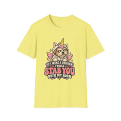 "If I Were a Unicorn I Would Stab You With My Horn" Funny Graphic Tee