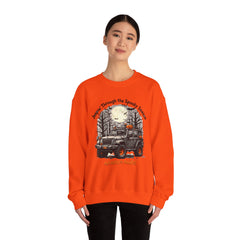 Spooky Adventure Sweatshirt - Jeepin' Through the Spooky Season, Unisex Crewneck, Fall Apparel, Halloween Gift, Cozy Halloween Wear