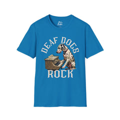 FB Rockstar Dog Unisex T-Shirt - Deaf Dogs Definitely Rock Piano/Keyboard Design