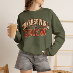 Thanksgiving Crew Sweatshirt - Vintage Turkey Family Holiday Pullover - Fall Apparel