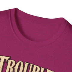 Trouble Has a New Captain T-Shirt — Pirate Skull Graphic Tee