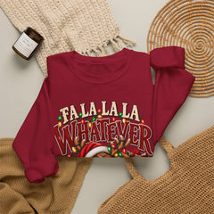 'Fa La La La Whatever' Cute Sleepy Reindeer Christmas Sweatshirt