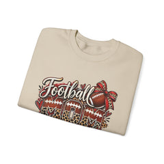 Football Mom Crewneck Sweatshirt — Leopard & Bow Team Spirit