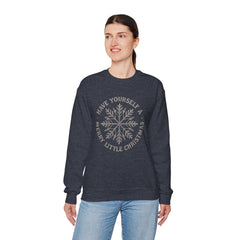 “Have Yourself a Merry Little Christmas” Snowflake Gildan Crewneck Sweatshirt