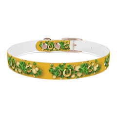 Gold Dog Collar - St Patrick's Day Horseshoe & Coin Design