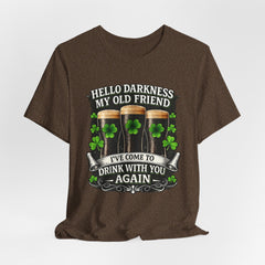 St. Patrick’s Pub Tee – “Hello Darkness My Old Friend, I’ve Come to Drink With You Again”