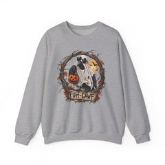 Halloween Ghost Crewneck Sweatshirt – 'Fuh-Cawf' Spooky Pumpkin Design