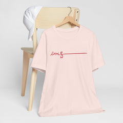 Love Signature T-Shirt – Minimal Red Script Tee
