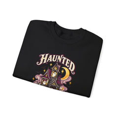 Haunted But Homey Sweatshirt — Cozy Halloween Haunted House Crewneck