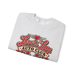 Lovers Lane Auto Club Vintage Racing Graphic Crewneck Sweatshirt- Valentine