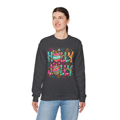 Holly Jolly Crewneck Gildan Sweatshirt — Colorful Christmas Ornament Holiday Sweater