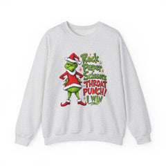 Rock - Paper - Scissors - Throat Punch- Dr. Seuss Grinch Christmas Sweatshirt