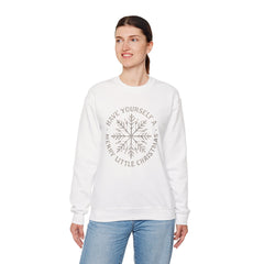 “Have Yourself a Merry Little Christmas” Snowflake Gildan Crewneck Sweatshirt