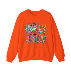 Holly Jolly Crewneck Gildan Sweatshirt — Colorful Christmas Ornament Holiday Sweater