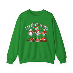 Lit & Frostbit Design | Festive Christmas Martinis, Winter Parties, Snowman Apparel, Christmas Party Sweatshirt