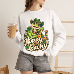 Hoppy Go Lucky Frog St. Patrick’s  Day Sweatshirt