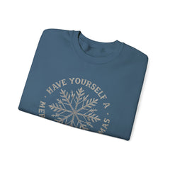 “Have Yourself a Merry Little Christmas” Snowflake Gildan Crewneck Sweatshirt