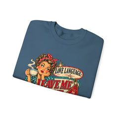 Retro Rosie 'Leave Me Alone' Vintage Pin-Up Graphic Sweatshirt- Valentine