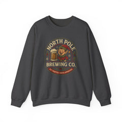 North Pole Brewing Co. Holiday Sweatshirt, Christmas Gift, Unisex Cozy Crewneck, Winter Apparel, Elf Festive Casual Wear