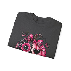 Pink Sugar Skull Pumpkin Sweatshirt ~ Halloween Vibes