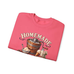 Crewneck Sweatshirt — "Homemade Ice Cream Social" Vintage Ice Cream Maker Design