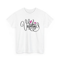 Valentine Script Tee — Romantic Hearts Graphic T-Shirt