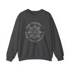 “Have Yourself a Merry Little Christmas” Snowflake Gildan Crewneck Sweatshirt