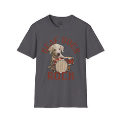 FB Rockstar Dog Unisex T-Shirt - Deaf Dogs Definitely Rock Design