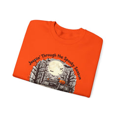Spooky Adventure Sweatshirt - Jeepin' Through the Spooky Season, Unisex Crewneck, Fall Apparel, Halloween Gift, Cozy Halloween Wear