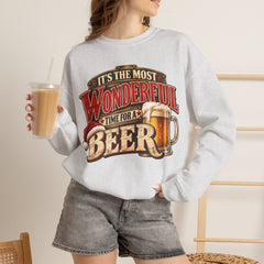 It’s the Most Wonderful Time for a Beer Crewneck Sweatshirt - Christmas