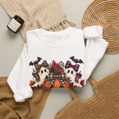 Halloween Ghosts & Pumpkin Crewneck Sweatshirt