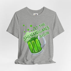 Funny St. Patrick's Day Unisex Tee - “Let the Shenanigans Begin"